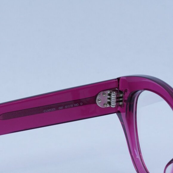 🕶️ New Celine CL50132I 081 Eyeglasses - Transparent Cherry Frame - Picture 7 of 10